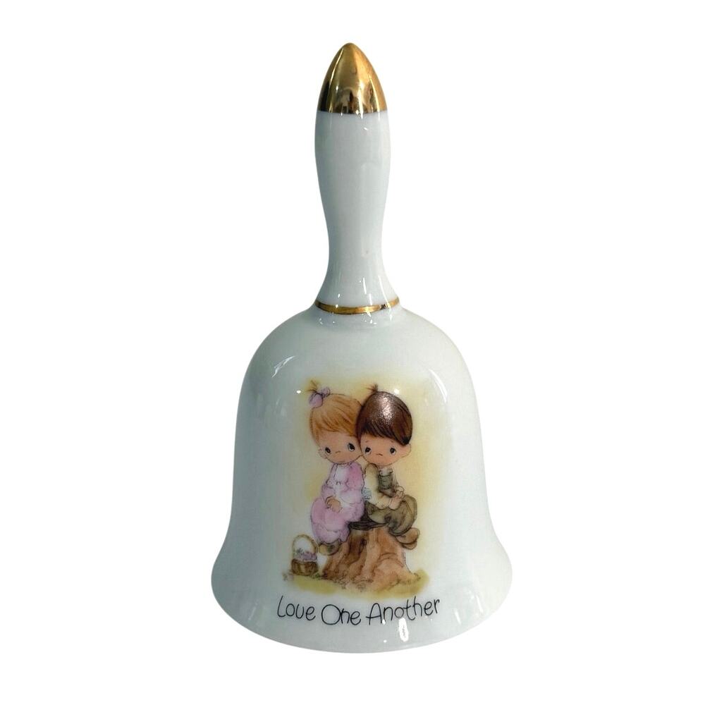 Vintage Precious Moments Enesco “love one another” porcelain bell